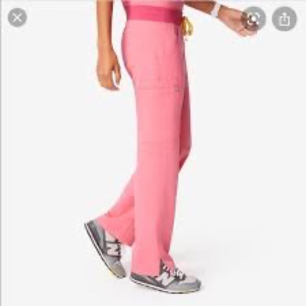 women's Neon Pink Kade - Tall Cargo Scrub Pants - S - Tall / Neon Pink